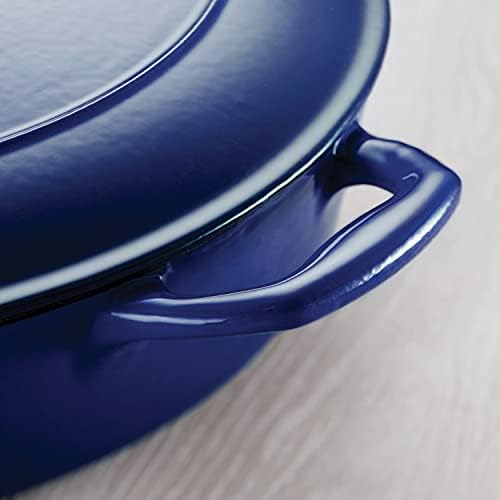 Tramontina Bestow Enameled Cast Iron 4-Qt Braiser Pan with Lid, Blue - Image 5