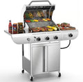 COWSAR Premium 3-Burner 34,000 BTU Propane Gas Grill with Side Burner by COWSAR