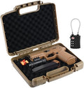 Kinghardcase 9mm Gun Case Lockable, TSA Approved Firearm Travel Case with TSA Lock, Pistol Case Hard Shell, Gun Safe for Handgun, Pistol, Revolver - Shockproof Gun Storage by Kinghardcase