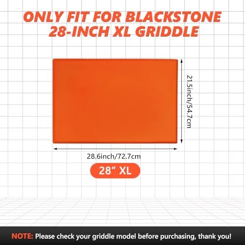 28" XL Silicone Griddle Mat for Blackstone Heavy Duty Topper Cover - Image 6
