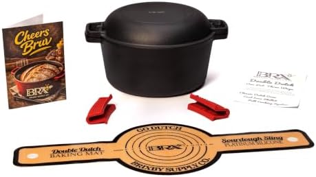 Brixby 5 QT, Pre-Seasoned Dutch Oven for Sourdough Bread Baking - Image 2