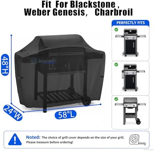 58 Inch Large 4-5 Burner Grill Cover, Fits Weber Genesis & Nexgrill - Image 4
