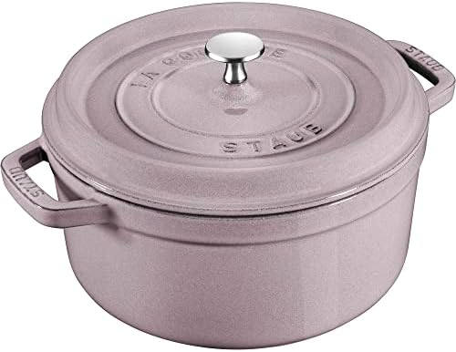 STAUB Cast Iron 7-qt Round Cocotte - Lilac by Unknown