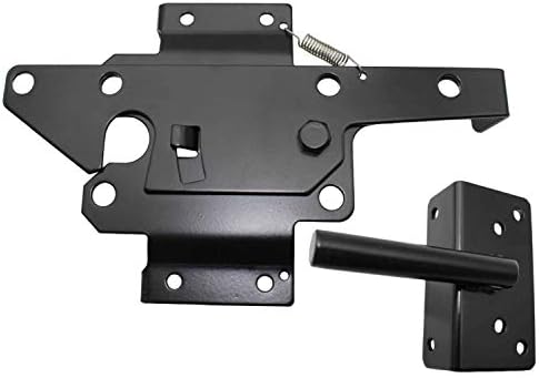 Vinyl Gate Latch Black (for Vinyl, Wood, PVC etc Fencing) Fence Gate Latch w/Mounting Hardware - CASE Qty 12 - Image 2