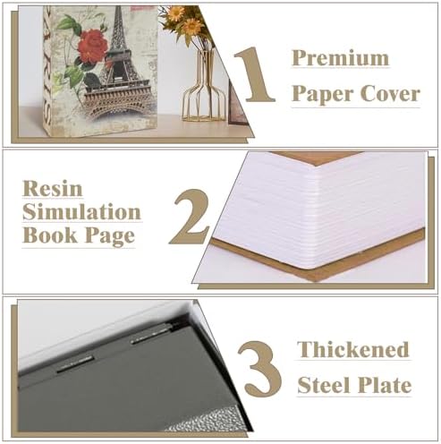 Decorative Book Safe with Combination Lock, Diversion Faux Book Hidden Safe - Image 5