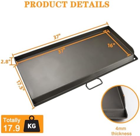 Uniflasy 16" Cast Iron Griddle for Camp Chef 3-Burner Stove - Image 2