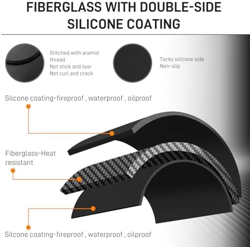 48 ×30 inch Under Grill mat for Outdoor Grill, Double-Side Fireproof & Heat-Resistant Outdoor Grill Mat, Protective Mat for Patio, Courtyard, Tabletop, Outerdoor BBQ Fire Pit Fireplace Mat - Image 3