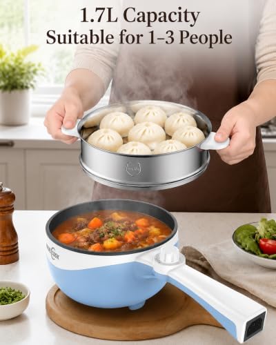 Audecook Electric Hot Pot Portable Nonstick Ramen Cooker Adjustable Power - Image 5