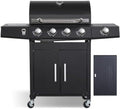 4-Burner Propane Gas Grill and Griddle Combo with Side Burner by Unknown