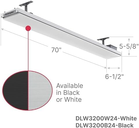 Dimplex DLW Wall/Ceiling Radiant Patio Heater - 3200W - White, 240V - Image 4