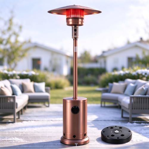 Sweetcrispy 48,000 BTU Patio Heaters for Outdoor Use with Sandbox Wheels by Sweetcrispy