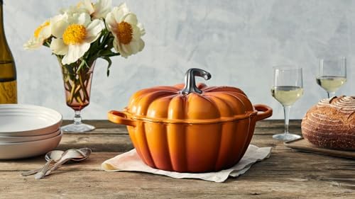 Le Creuset Enameled Cast Iron Signature Pumpkin Cocotte, 4 qt., Persimmon - Image 6