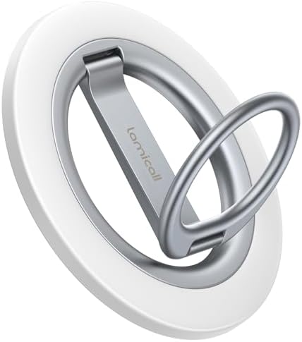 Lamicall Magnetic Phone Ring Grip Stand, Stable Dual-Hinge for MagSafe by Lamicall
