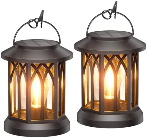 Solar Lanterns Outdoor Waterproof, Upgraded Hanging Solar Lights by TuyLuxeHome