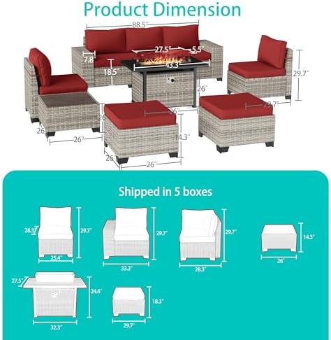 Outdoor Patio Furniture Set PE Wicker Rattan Outdoor Sectional Sofa - Image 2