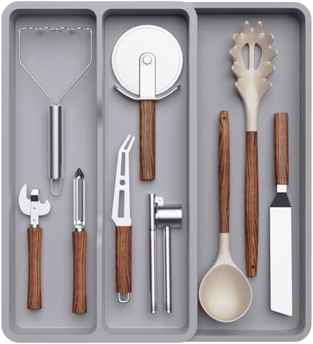 Lifewit Utensil Organizer for Kitchen Drawer, Expandable Cooking Tray by Lifewit