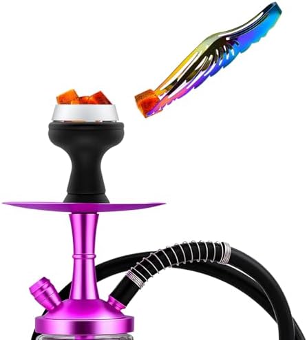 9 Inch Heat Resistant Coal Tongs - Professional Hookah Charcoal Tong with Anti-Slip Handle for Shisha, BBQ and Fireplace Use (Colours Butterfly Tongs 9") - Image 6