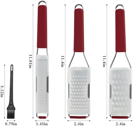 Cambom Cheese Grater Citrus Zester Lemon Zester, Pack of 3, Red - Image 5