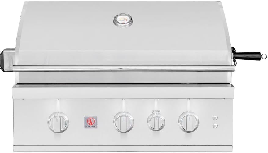 Summerset TRL Pro 32-in 3 Burner Built-In Natural Gas Grill w/Rear Infrared Burner & Rotisserie Kit - TRLPRO32 by Unknown