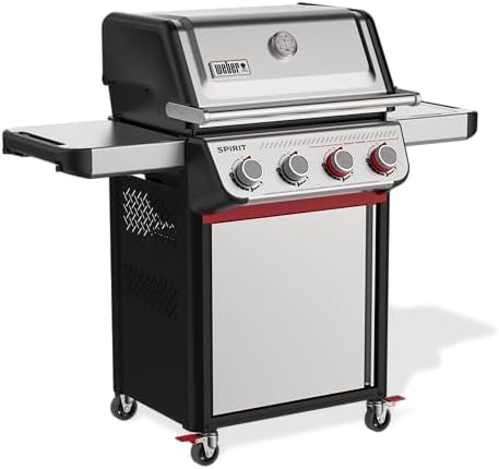 Weber Spirit® S‑425C Gas Grill (Liquid Propane) for Outdoor Cooking, 4 Burner – Stainless Steel with Porcelain-Enameled Cast-Iron Grates, 2 Boost Burners & Sear Zone - Image 2