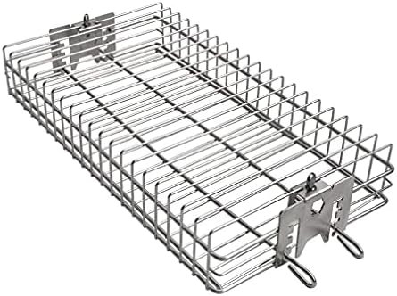 onlyfire 6042 Chrome Plated Steel Flat Rotisserie Basket for Most Grills by onlyfire