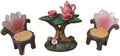 3 Pcs Miniature Garden Furniture Miniature Table and Chairs Set Fairy Garden Accessories Outdoor Mini Resin Furniture Kit Micro Landscape Decor Tea Set for Fairies and Garden Gnomes DIY Craft Gift by MUAMAX