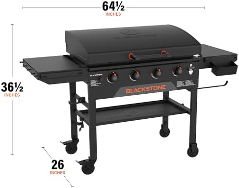 Blackstone Original Portable Griddle with Built-in Hood, Black, 36 Inch - Image 3