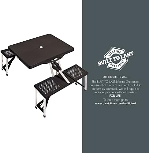 PICNIC TIME NCAA North Carolina Tar Heels Folding Picnic Table - Camping Table - Outdoor Table with Umbrella Hole - Image 6