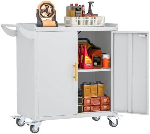 GAIOUS 35.6'' Tall Metal Garage Storage Cabinet with Wheels, Tool Cabinet by GAIOUS