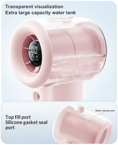 Handheld Turbo Misting Fan with LED Display & Safety Lock - Image 2
