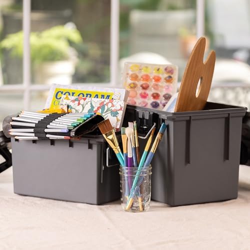 Sheffield XL Ammo Box Made in USA, Stackable Lockable Ammo Storage Box - Image 3