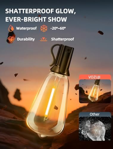 Outdoor Patio String Lights: 200Ft 60M Outside Waterproof Light - Remote Dimmable ST38 Shatterproof Bulb Connectable Hanging Outdoor Electric Lighting - Backyard Yard Gazebo Porch Party - Image 3