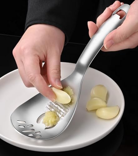 5 in 1 Egg Separator for Raw Eggs, Potato Masher Multifunction Cooking Spoon, Egg Yolk Separator, Grater Plate, Bottle Opener & Slotted Spoon 304 Stainless Steel Thickened (Cooking spoon) - Image 4