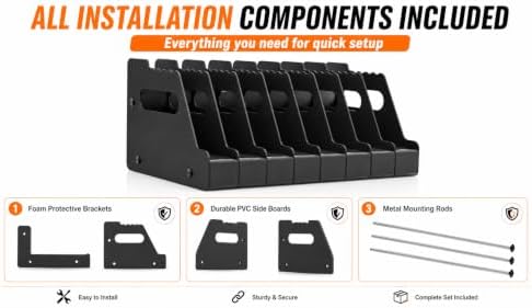 HEKAGURA Pistol Rack for Gun Safe, Can Hold up to 4-8 Pistols, with Foam Protection to Prevent Scratches on The Guns for Revolvers, Glock 17 19 23 Gun Safe Accessories - Image 5
