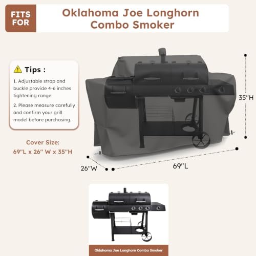 MR. COVER Grill Cover for Oklahoma Joe Longhorn Combo Smoker - Image 2