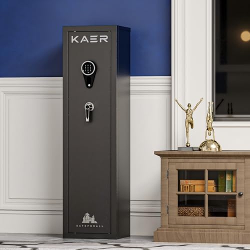 3-5 Long Gun Safe, Anti-Pry Cabinet for Scoped Rifles & Shotguns - Image 2