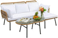 Devoko Outdoor Patio Furniture Set, Sectional Conversation Sofa Set by DEVOKO