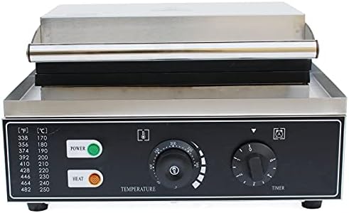 10-Slice Commercial Waffle Maker, 1500W Electric Waffle Machine, Stainless Steel Waffle Iron Baker with Non-Stick Coating, 122-572℉ Temperature Adjustable - Image 3
