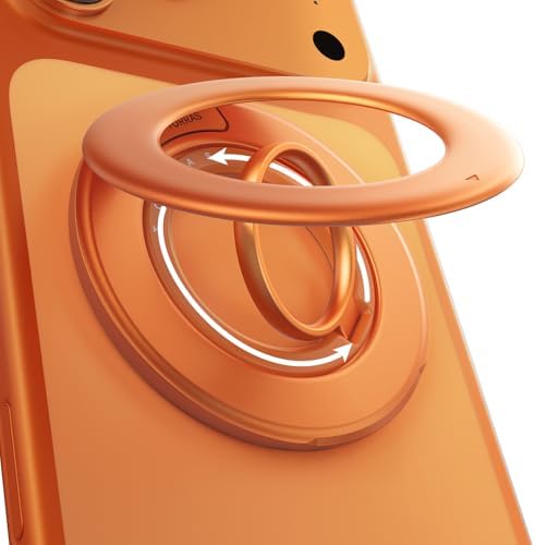 TORRAS 2025 Flagship 360 Magnetic Phone Grip Ring Holder Kickstand, Orange by Unknown