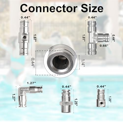 Brass Patio Misting Kit – 11pcs Brass Micro-Nozzles & 16pcs 1/4″ Slip Connectors for Outdoor Cooling (UNC 10/24, 0.012″ Precision Orifice, 15-280 psi) - Image 2