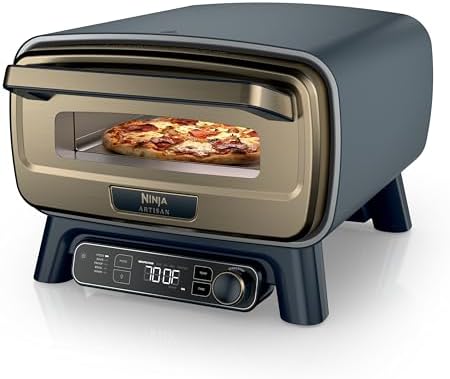 Ninja Artisan™ 5-in-1 Portable Electric Pizza Oven, Blue & Gold, MO201BL1 by Unknown
