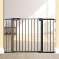 Baby Gate for Indoor Stairs & Doorways: Wide Expandable 27.9-42.1" Metal Safety Gate - Toddler Pets 30" Tall Dog Gate with Easy Install Pressure Mount Dual Lock & 2-Way Swing, Black. by Unknown