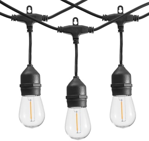 SUNTHIN 50FT Outdoor String Lights with 16 1W LED Bulbs by SUNTHIN