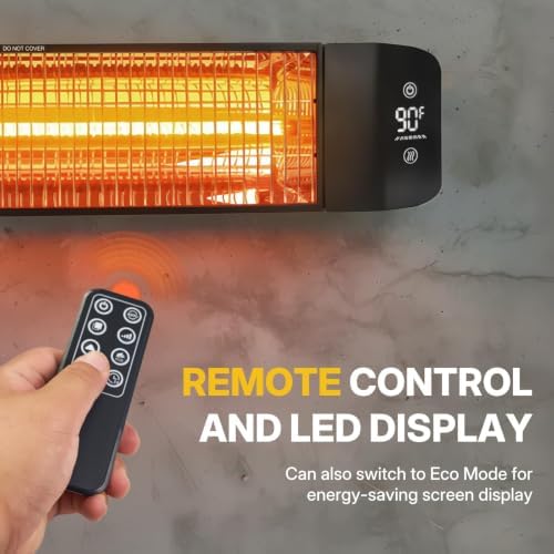 NORTHSKY Outdoor Heater Electric 1500W Infrared Patio Heaters Smart Control with 24H Timer, IP65 Waterproof, Wall or Ceiling Mount, Ideal for Garage, Patio, and Indoor Use - Image 6