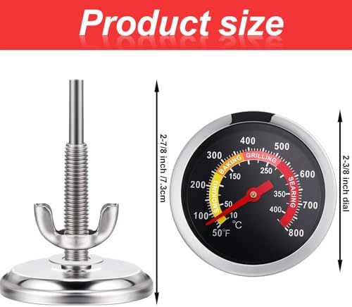 Frienda 6 Packs Charcoal Grill Thermometer Gauge for BBQ Smoker,Classic - Image 2