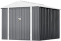 Greesum 8x6FT Outdoor Storage Shed, Gray by BuynowfromGreesum