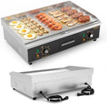 ROVSUN 26" Electric Griddle, Electric Countertop Half Flat Top Griddle, 3200W Grill Stainless Steel with Adjustable Temperature Control 122°F-572°F for Commercial Home Restaurant, Plug by ROVSUN
