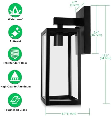 MAXvolador Outdoor Wall Light Fixtures, Exterior Waterproof Wall Lanterns - Image 2