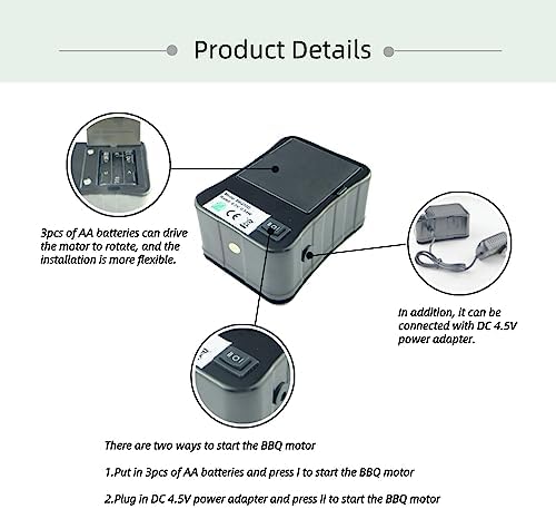 CHANCS DC 4.5V Barbecue Motor Rotisserie Grill Parts 20kg 3 AA Battery Grills Outdoor Cooking Replace Parts Fixed Steering - Image 6
