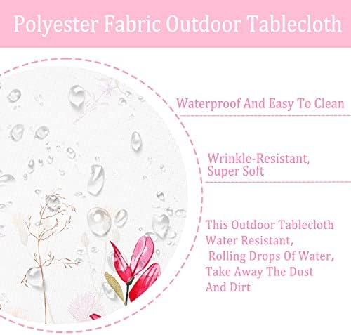 Round Outdoor Tablecloth with Umbrella Hole Umbrella Tablecloth Patio Tablecloths with Zipper for Courtyards, Terraces, and Beaches 60 in - Image 5